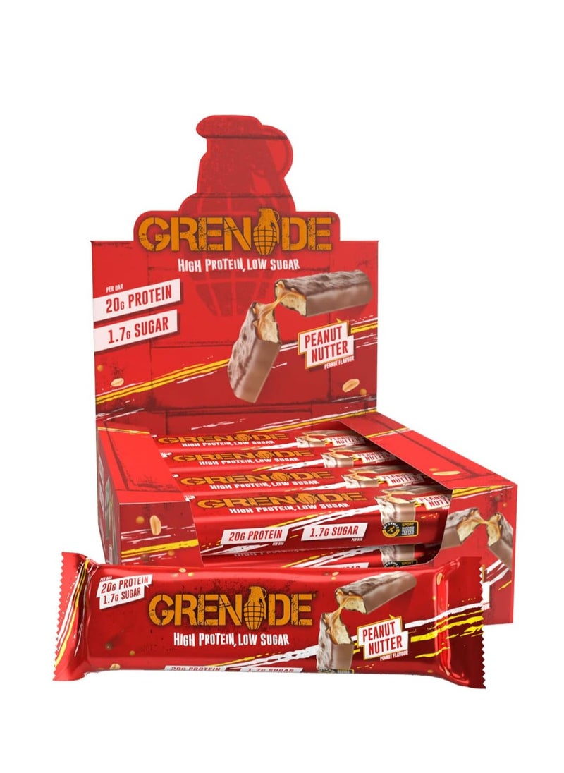 Grenade High Protein Low Sugar Bar Peanut Nutter 60g Pack of 12