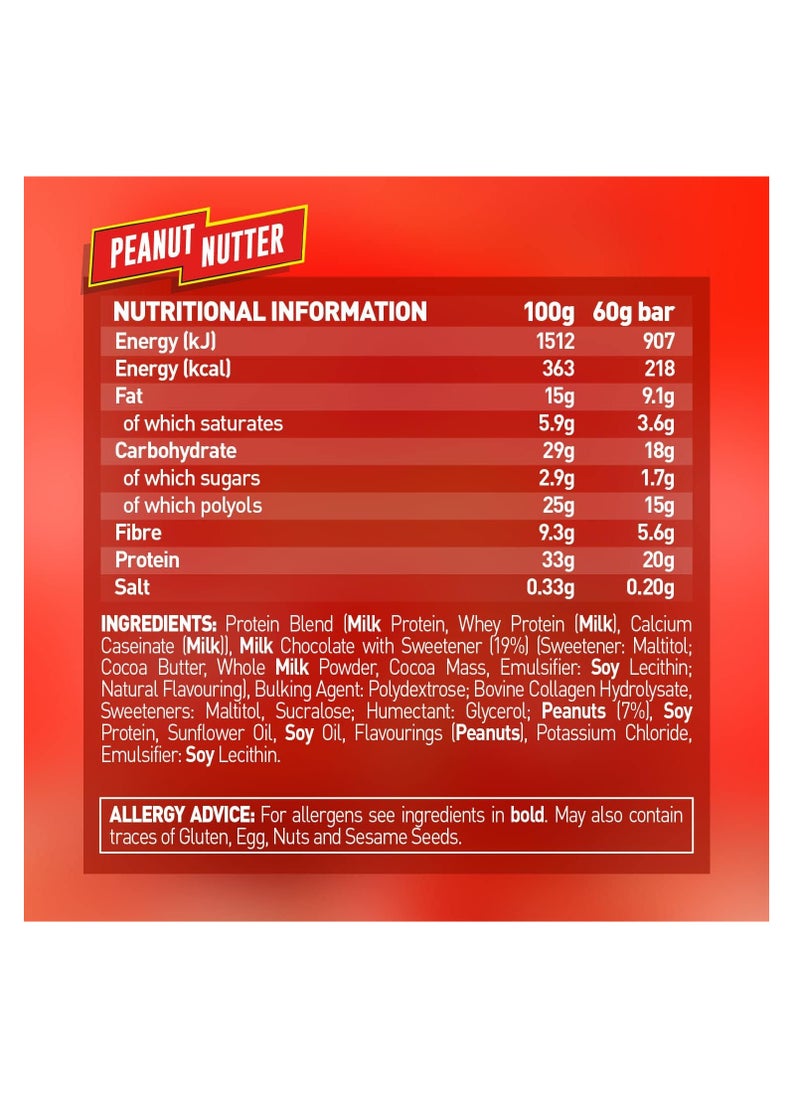 Grenade High Protein Low Sugar Bar Peanut Nutter 60g Pack of 12