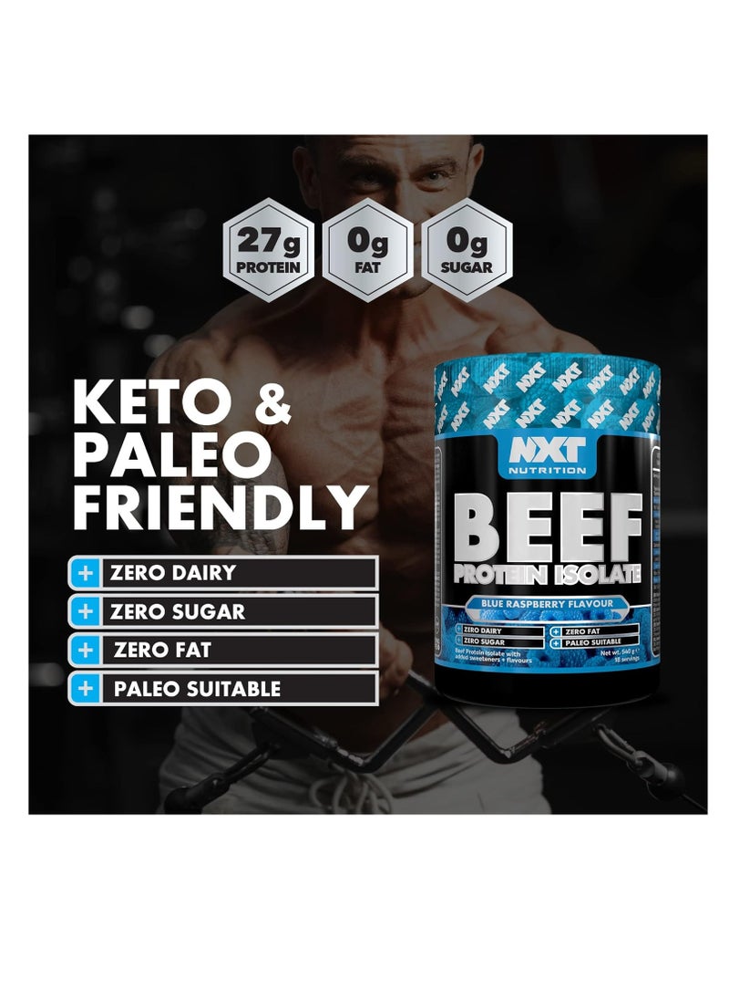 NXT Beef Protein Isolate Blue Raspberry 540G 18 Servings
