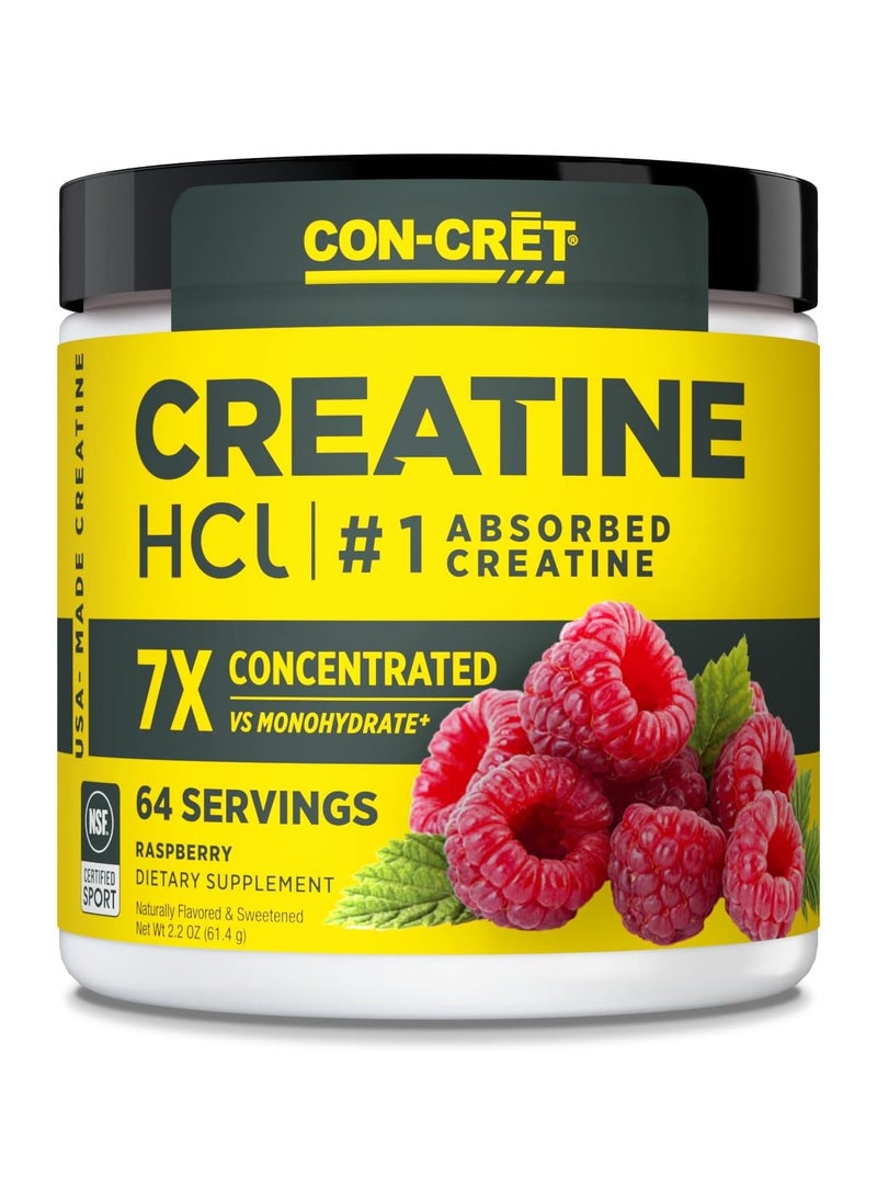 Con-Cret, Patented Creatine HCL, 61g, Raspberry, 64 Servings