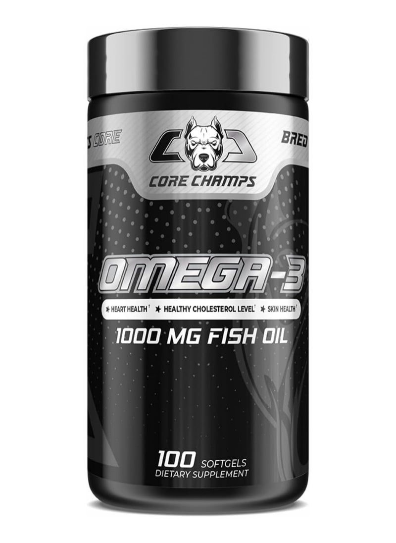 Core Champs, Omega-3, 1000mg Fish Oil, 100 Softgels, 100 Servings