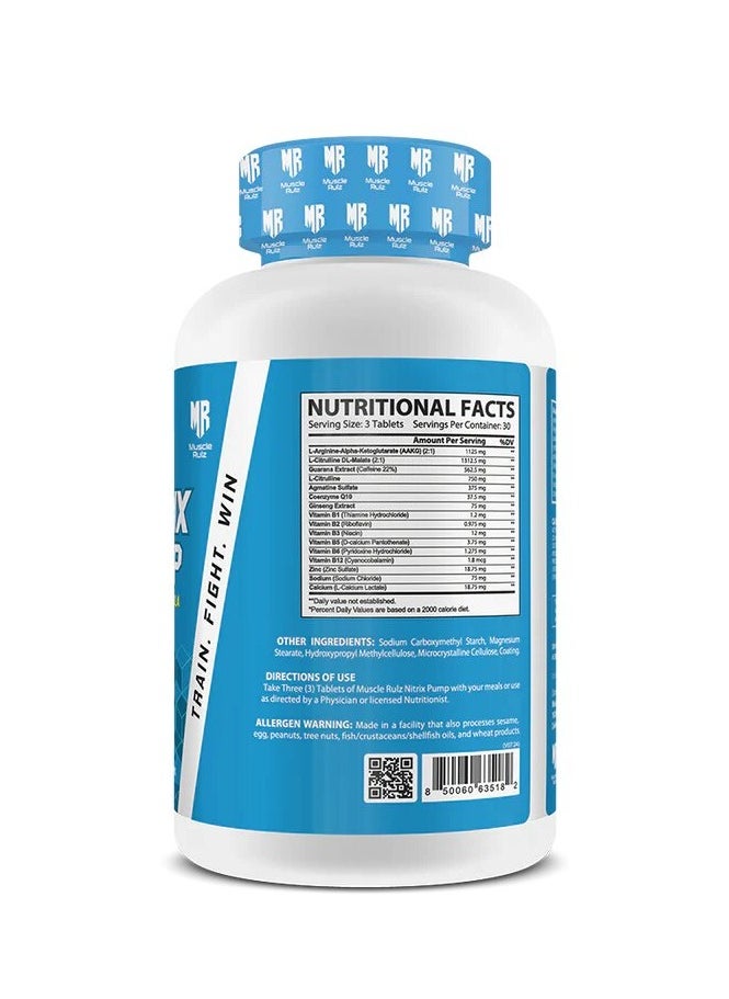 Muscle Rulz, Nitrix Pump, Advanced Formula 2.0, 90 Tabs, 30 Servings