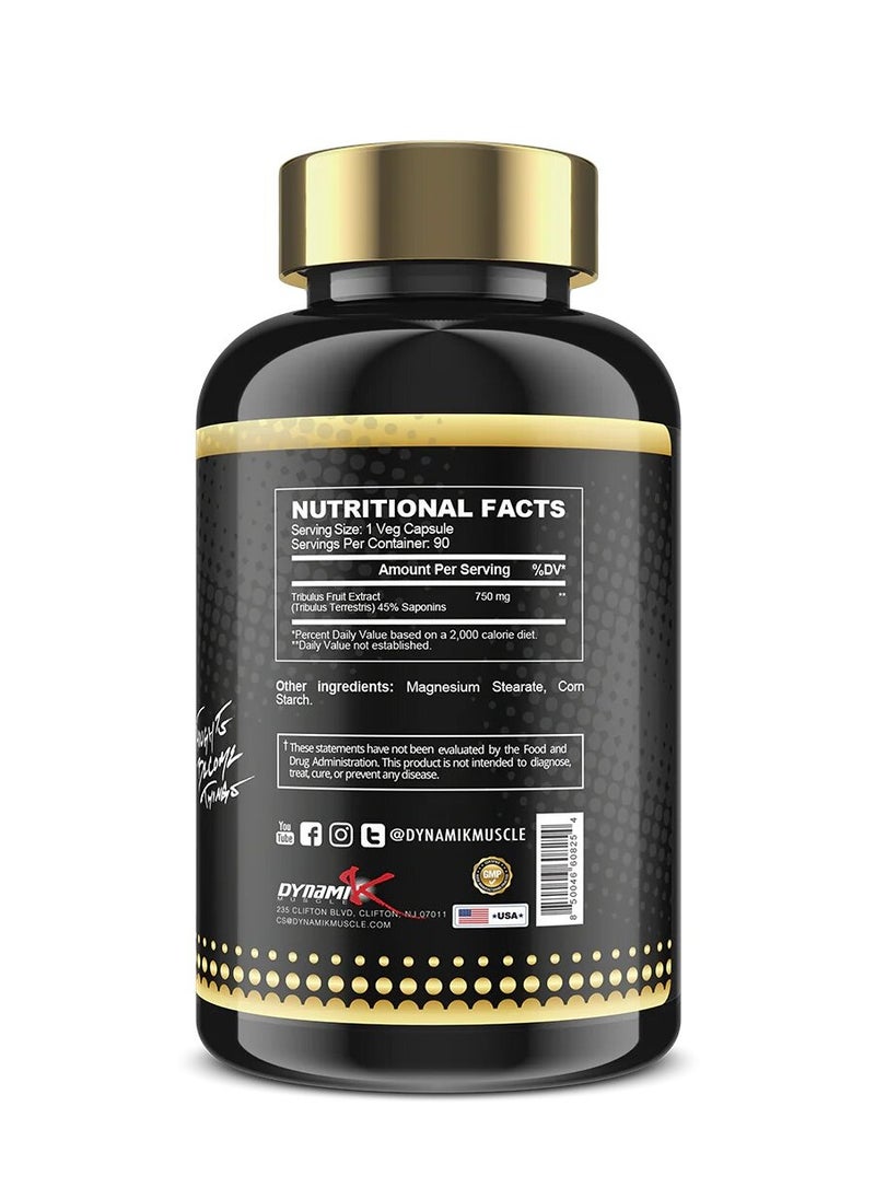 Dynamik Muscle, Tribulus 750mg, Supports Lean Mass, 90 Caps, 90 Servings