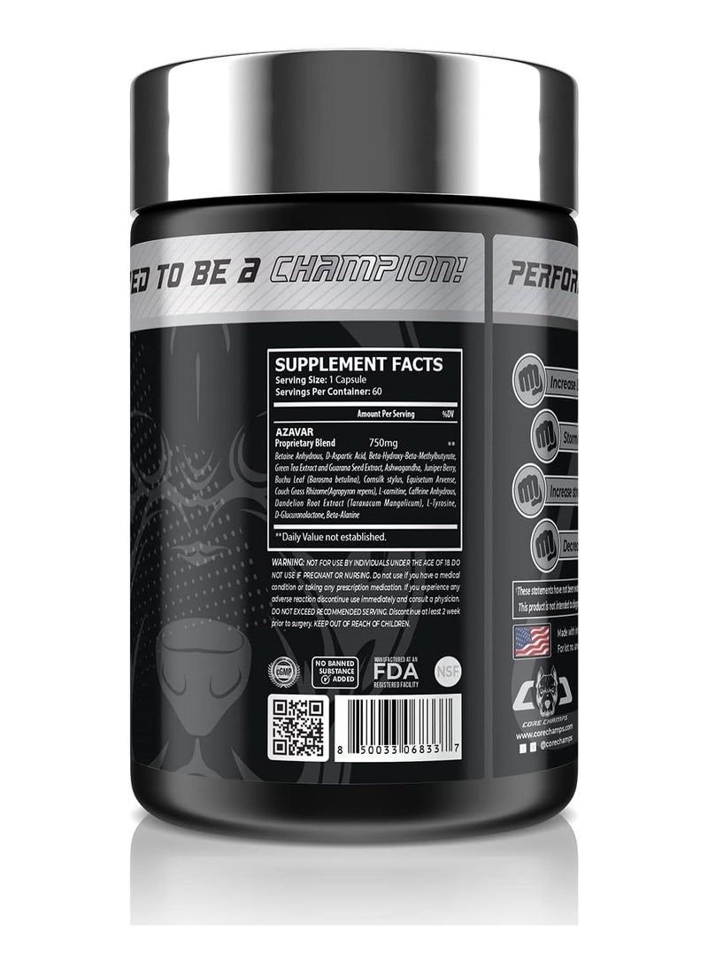 Core Champs, Azavar, Lean Muscle Support, 60 Caps, 60 Servings