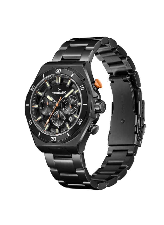 Men's Stainless Steel Multi Function Watch T24104-BBBB - 45 mm