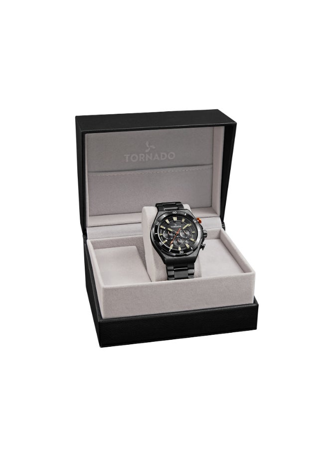 Men's Stainless Steel Multi Function Watch T24104-BBBB - 45 mm