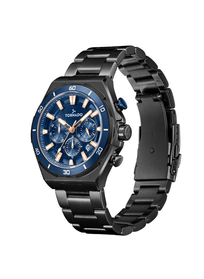 Men's Stainless Steel Multi Function Watch T24104-BBBN - 45 mm