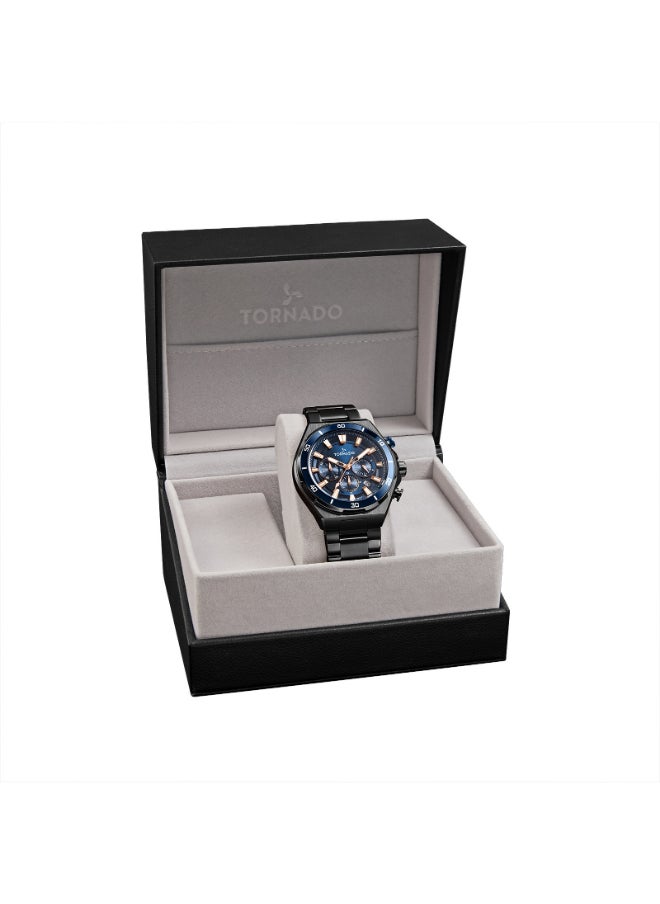 Men's Stainless Steel Multi Function Watch T24104-BBBN - 45 mm