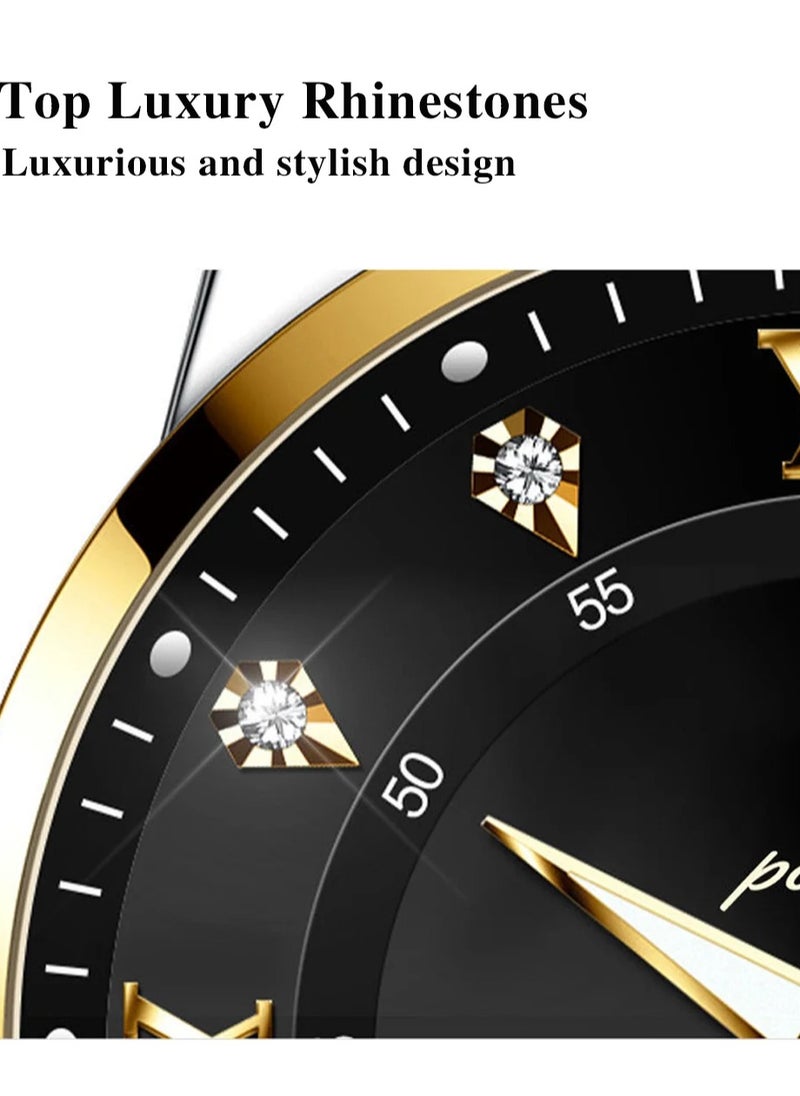 Man Watch Stainless Stain Business Quartz Watches Waterproof Luminous Week Date Men's Wristwach -42mm