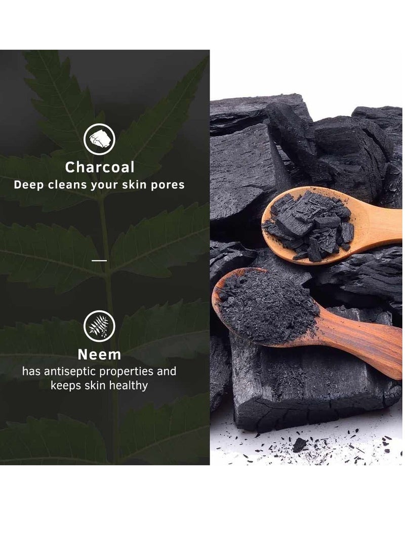 Ustraa Face Wash Acne Control - With Neem & Charcoal Face Wash - 3.5 Oz - Oil control, Prevents Acne, Especially for Oily skin, No Sulphate No Paraben