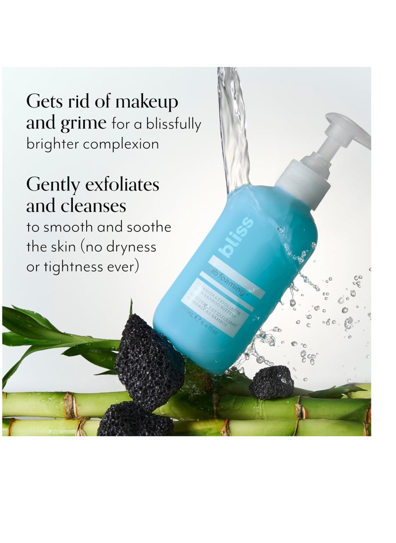Bliss Fab Foaming Cleanser & Clear Genius Toner + Serum | Pore Purifying Duo for Clear Skin | 2 Step Skincare Routine | Clean, Vegan, Cruelty-Free