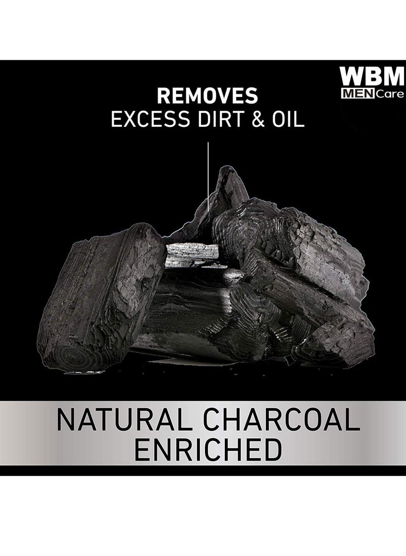 WBM Men Care Naturally Purifies Face Cleanser With Charcoal, Daily Face Wash For All Skin Types - 5.29 Oz