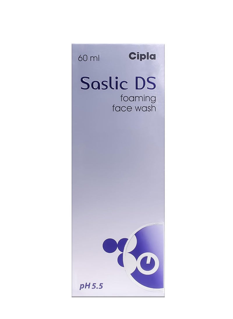 Saslic DS- Best Foaming Face Wash - for Oily, Acne & Pimple Prone Skin (Ph-5.5)