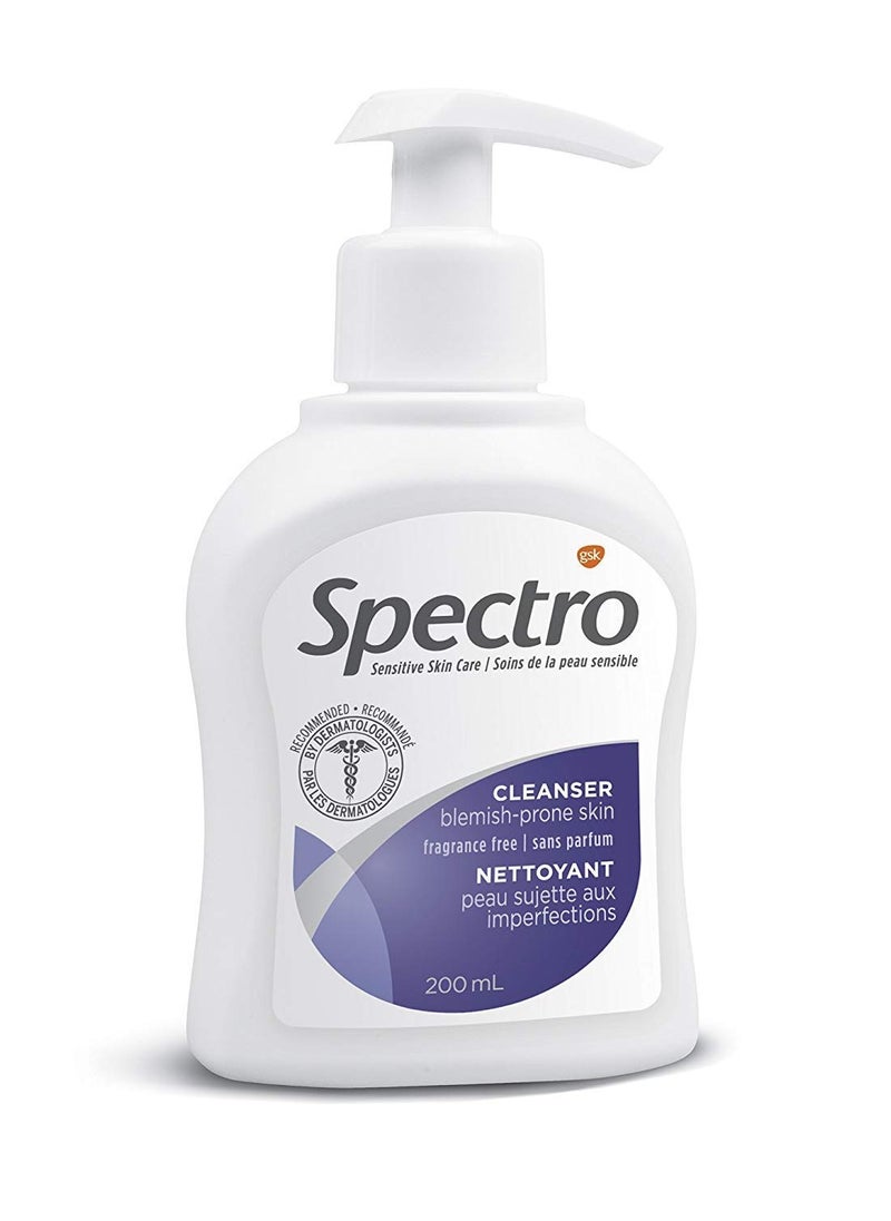 Spectro Jel Facial Cleanser for Blemish Prone Skin, Fragrance Free - 20.4 Fl Oz - 3 Pack x 200 mL / 6.8 FL Oz Each