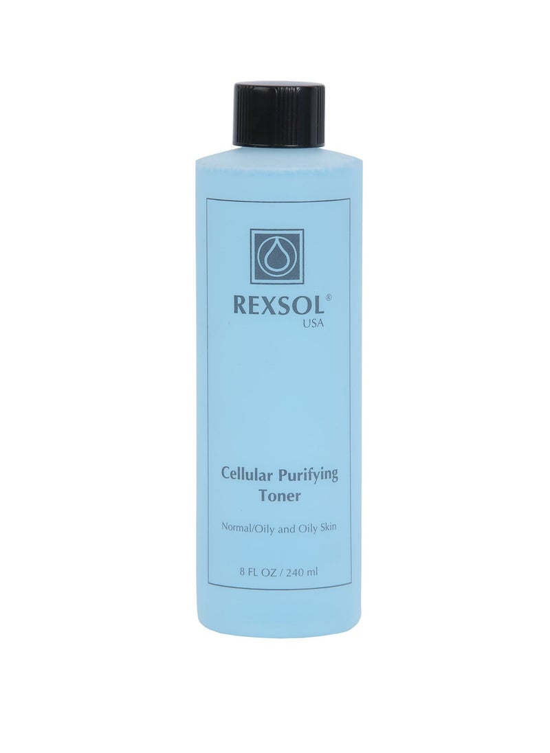 REXSOL Cellular Purifying Toner Normal/Oily and Oily Skin | Contains pure Vitamin E | Lavender, Rosemary & Algae Extract | Absorbs excess oils, refines pores & helps skin growing. (240 ml / 8 fl oz)
