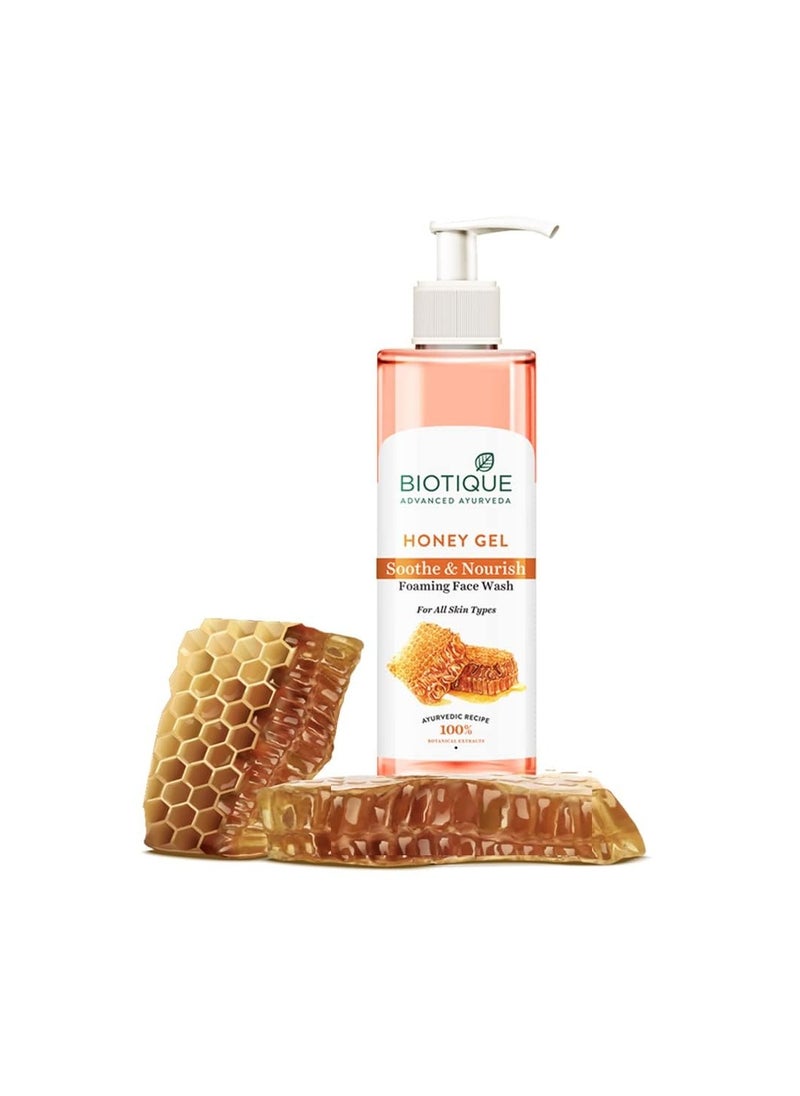 Honey Gel Soothe & Nourish Foaming Face wash | Soap Free Formula | Reduce Dryness | 100% Botanical Extracts | Suitable for All Skin Types | 200ml