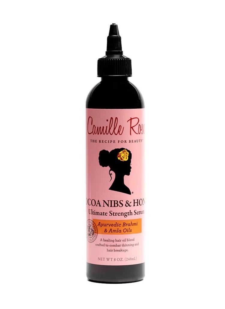 Camille Rose Cocoa Nibs & Honey Hair Growth Serum, with Amla Oil to Naturally Thicken Strengthen and Condition, for All Hair Types, 8 oz