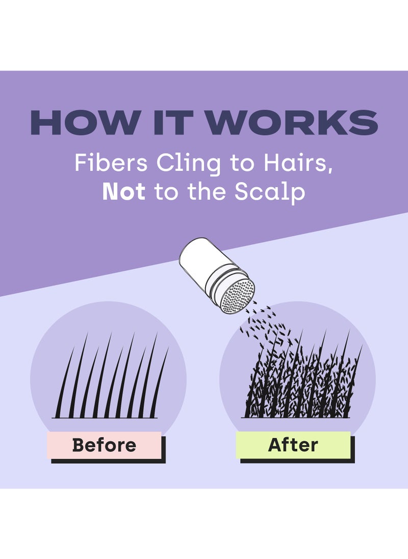 Hair Building Fibers Instant Hair Concealer for Thinning Hair, Hair Fiber for Men & Women, Texture Powder with Natural Keratin, Long-Lasting Hair Color Gray - 3g