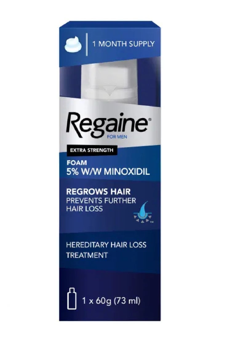 Regaine For Men Extra Strength Scalp Foam 5% 73ml