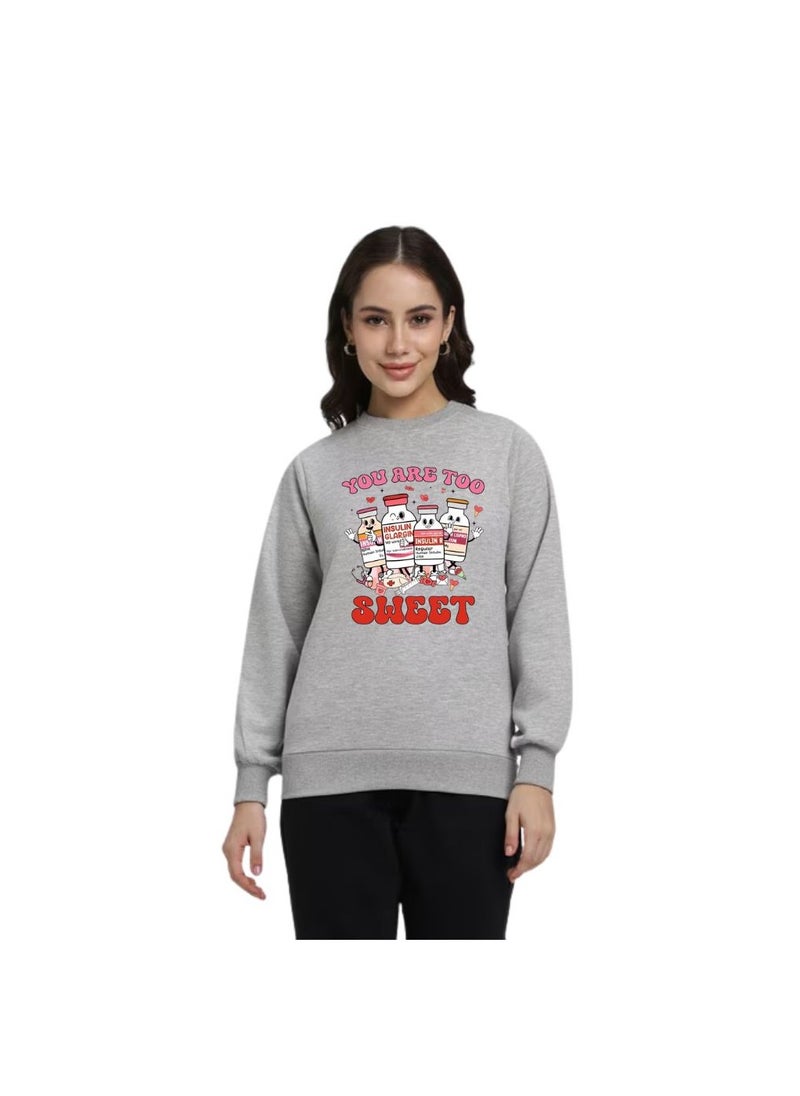 International Nurse Day Sweatshirt For Women-Full Sleeve|Cotton Fabric|Round Neck|Ideal For International Nurse Day,Sports