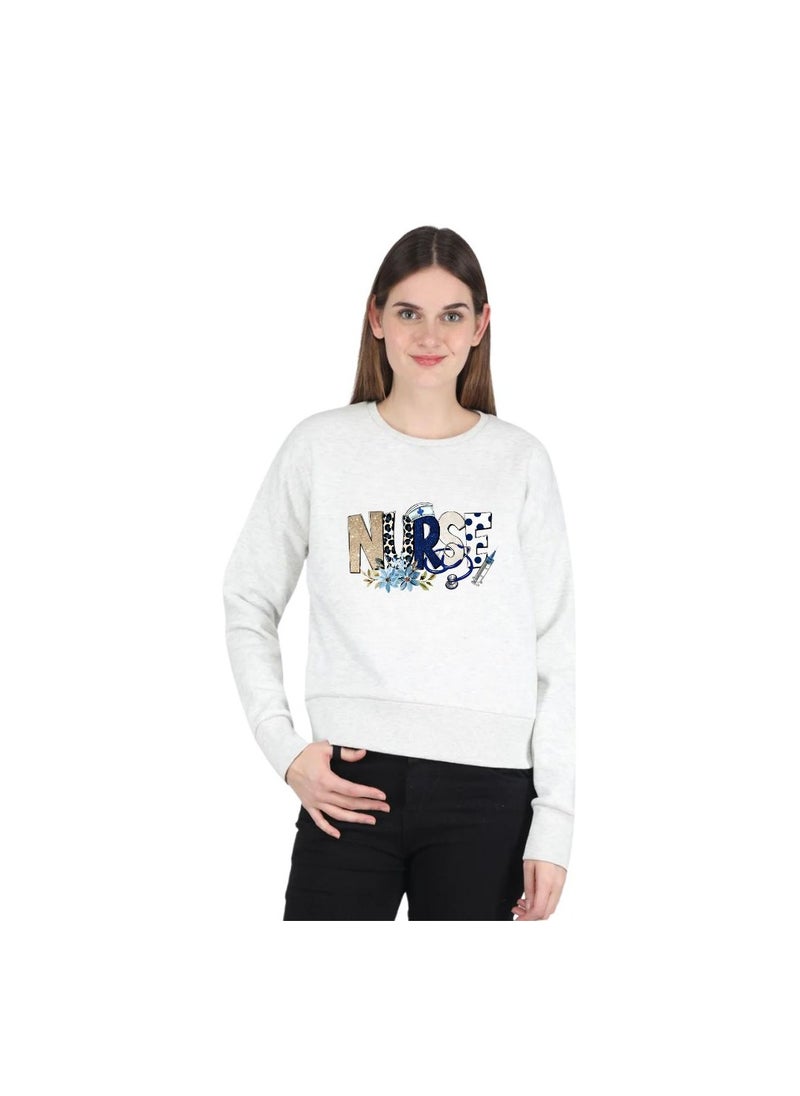 International Nurse Day Sweatshirt For Women-Full Sleeve|Cotton Fabric|Round Neck|Ideal For International Nurse Day,Sports