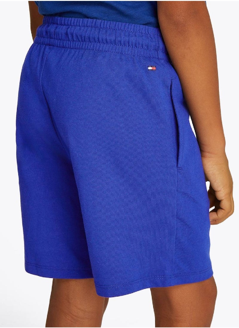 Boys' Graphic Sweatshorts - Cotton, Blue