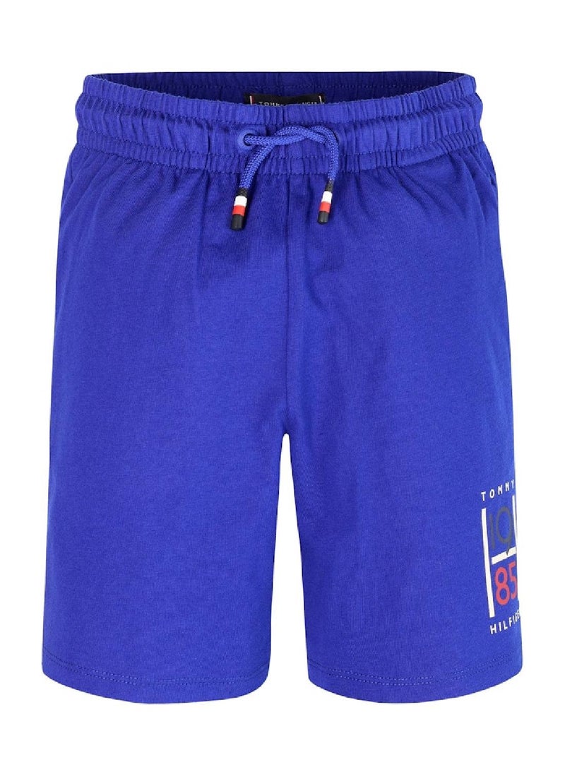 Boys' Graphic Sweatshorts - Cotton, Blue