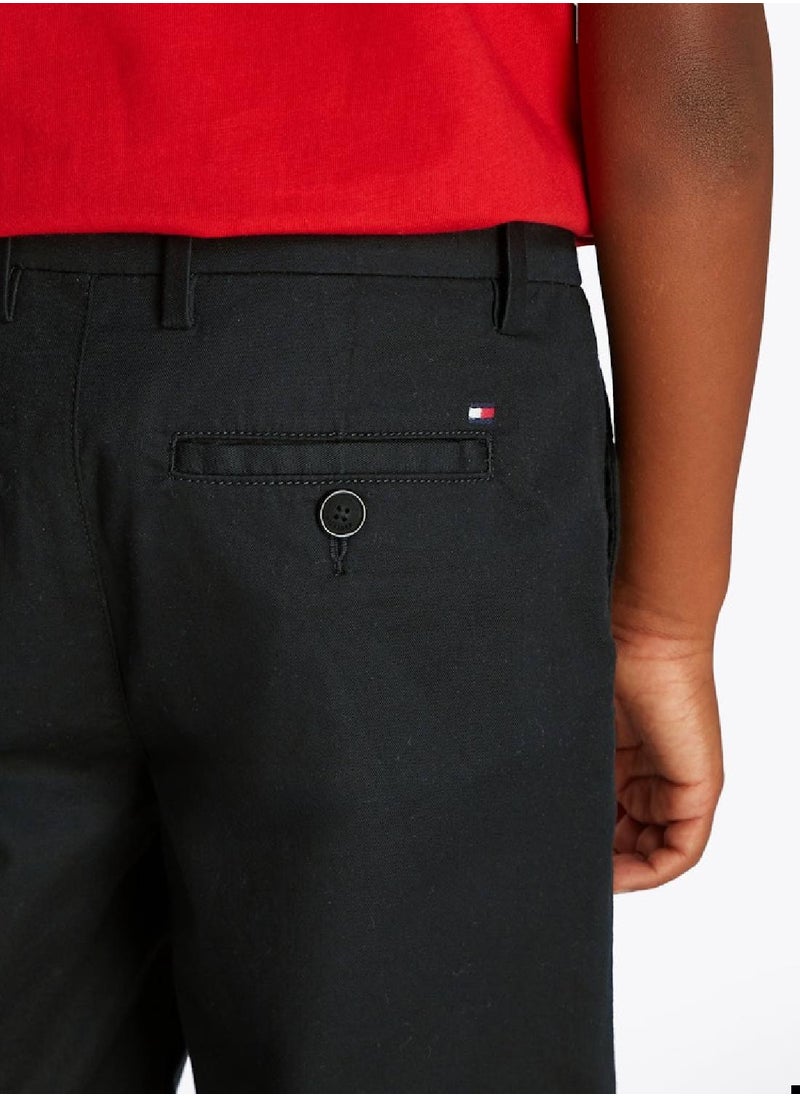Boys' 1985 Collection Chino Shorts - Cotton, Black