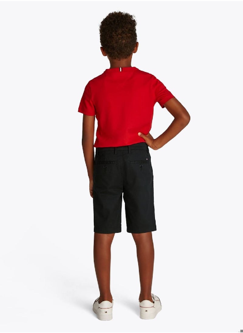 Boys' 1985 Collection Chino Shorts - Cotton, Black
