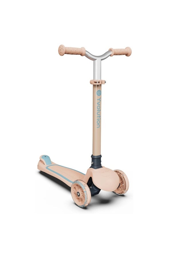 Yvolution Yglider 2-In-1 Adjustable 3-Wheel Scooter (Peach/Blue)