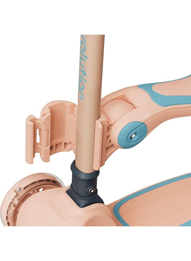 Yvolution Yglider 2-In-1 Adjustable 3-Wheel Scooter (Peach/Blue)