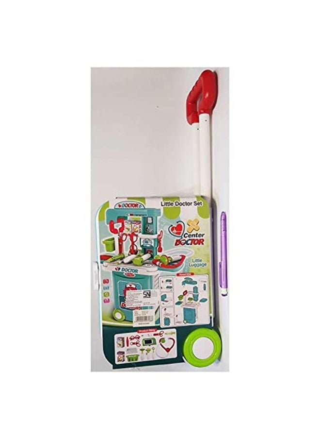 Pretend Toys Little Luggage Center Doctor 3-in-1 Playset - Fun & Educational Doctor Trolley Set for Kids | Free Shipping in UAE