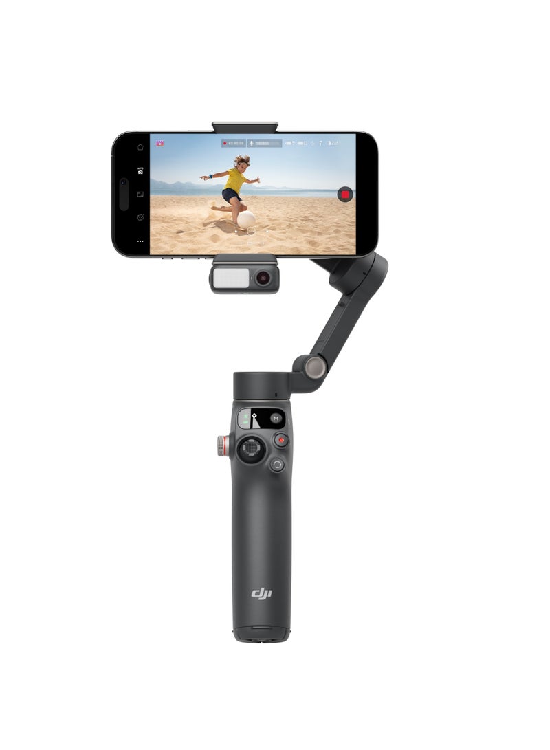 Osmo Mobile 7P Gimbal Stabilizer for iPhone & Android, 3-Axis Stabilization, Native Tracking, Lighting, Quick Launch, One-Tap Edit, Built-in Extension Rod & Tripod, 10-Hour Battery Life, Phone Charging Black