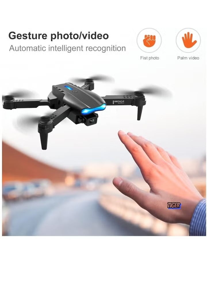 E99 Drone with Dual Camera – Foldable Remote Control Aircraft for Adults, WiFi FPV Live Video, HD Aerial Photography, Easy to Fly, Compact Design, Perfect for Beginners and Experienced Pilots