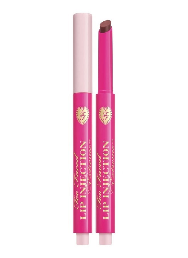 Too Faced Lip Injection Extreme Plumping Clicks Lip Gloss – Feelin' Spicy - Warm Red-Brown 1.5g – Hydrating, High-Shine & Volumizing Lip Plumper