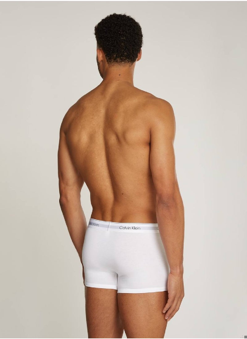 Men's 3 Pack Trunks - Modern Cotton - Cotton, White