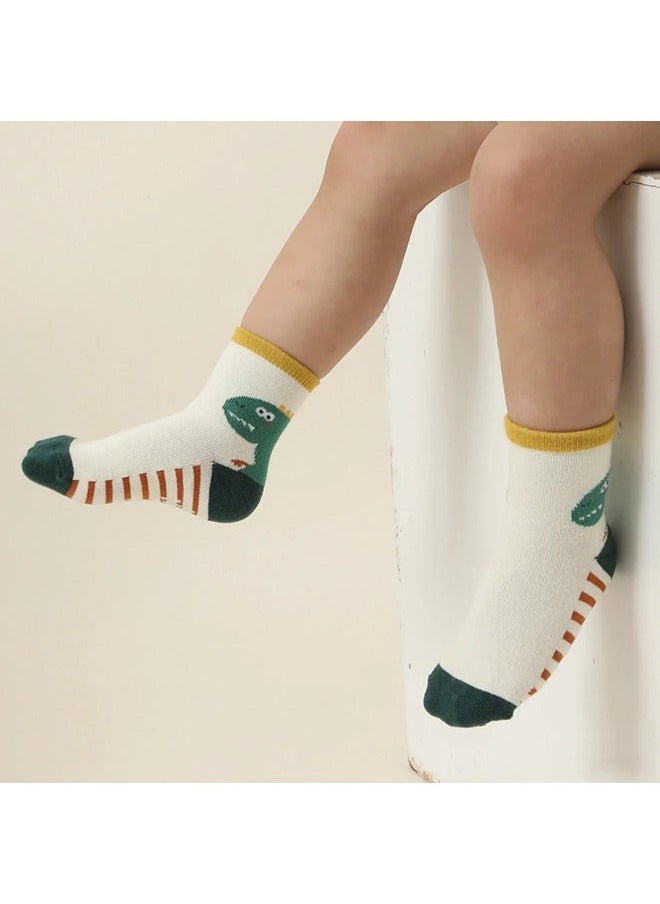 12 Pairs Baby Socks Of Cotton Non-Slip Striped Baby Boys Socks Multicolor