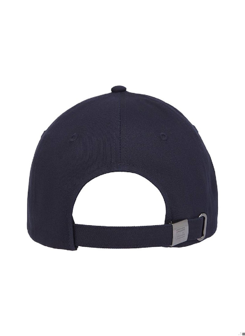 Men's Six-Panel Logo Embroidery Baseball Cap - Cotton, Blue