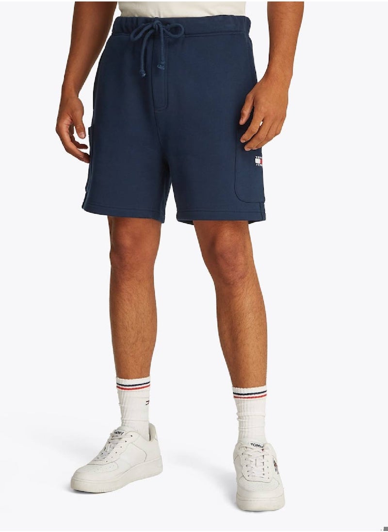Men's Badge Logo Regular Sweatshorts - Cotton, Blue