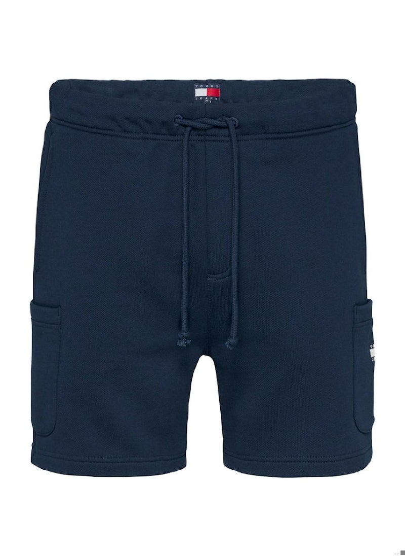 Men's Badge Logo Regular Sweatshorts - Cotton, Blue