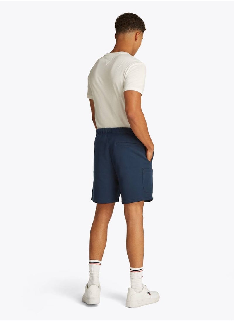Men's Badge Logo Regular Sweatshorts - Cotton, Blue