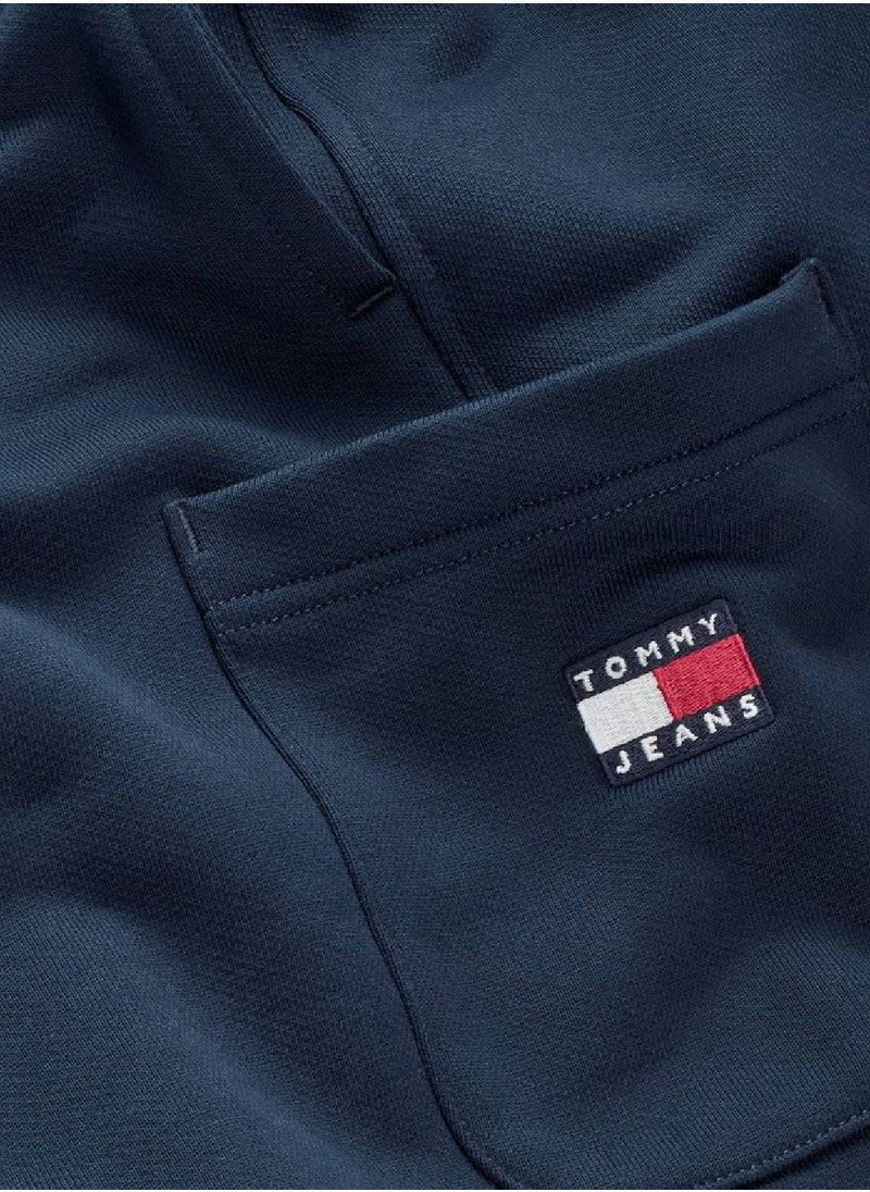 Men's Badge Logo Regular Sweatshorts - Cotton, Blue