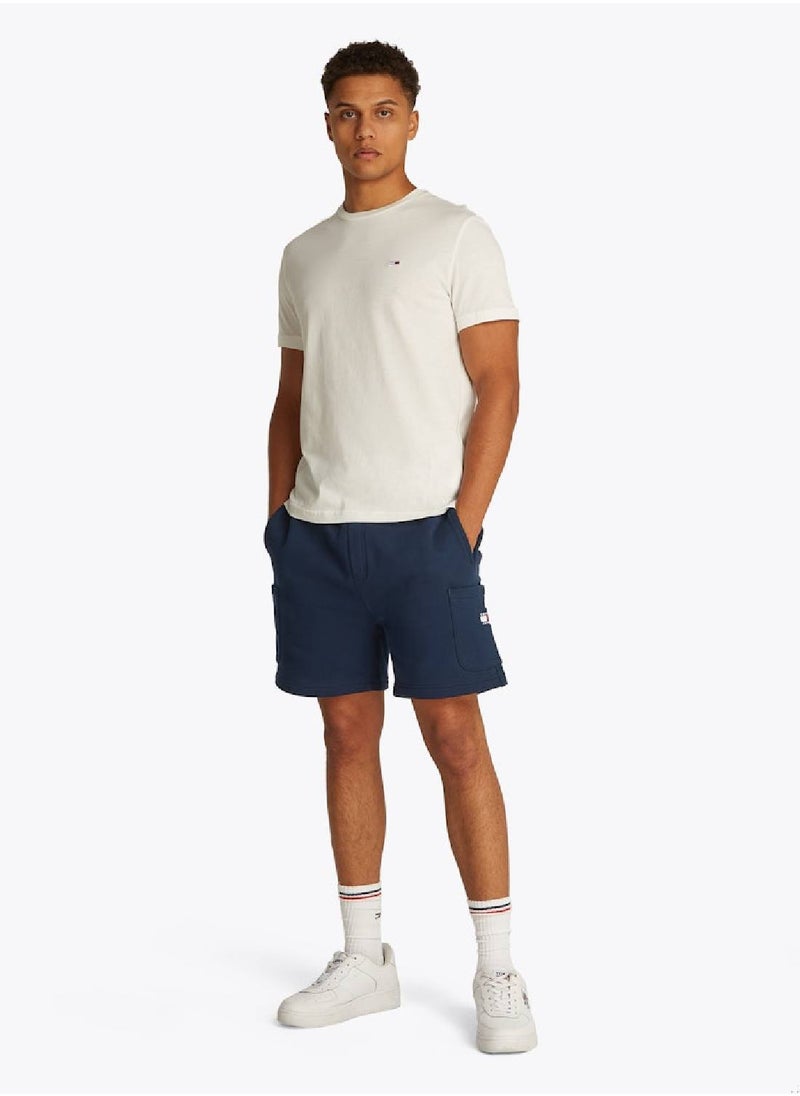 Men's Badge Logo Regular Sweatshorts - Cotton, Blue