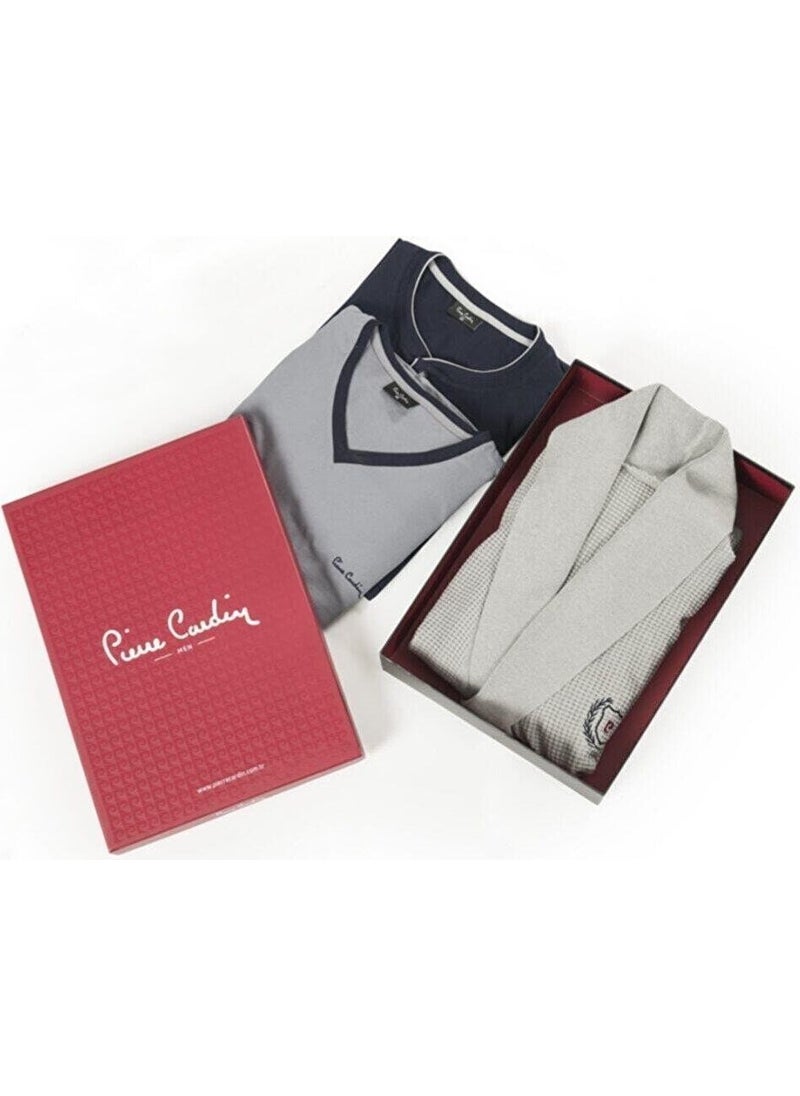 5595 5 Pieces Sleepwear Pajama Set - Gray