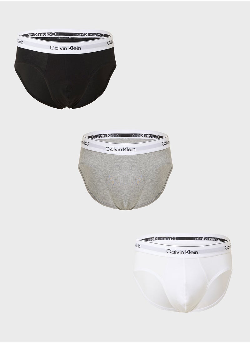 Icon Cotton Stretch Hip Brief - 3 Pack