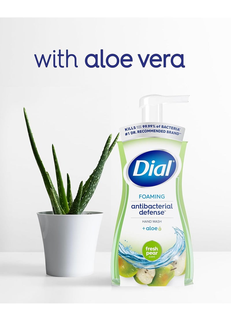 Dial Antibacterial Foaming Hand Wash, Fresh Pear, 7.5 fl oz Pack of 6)