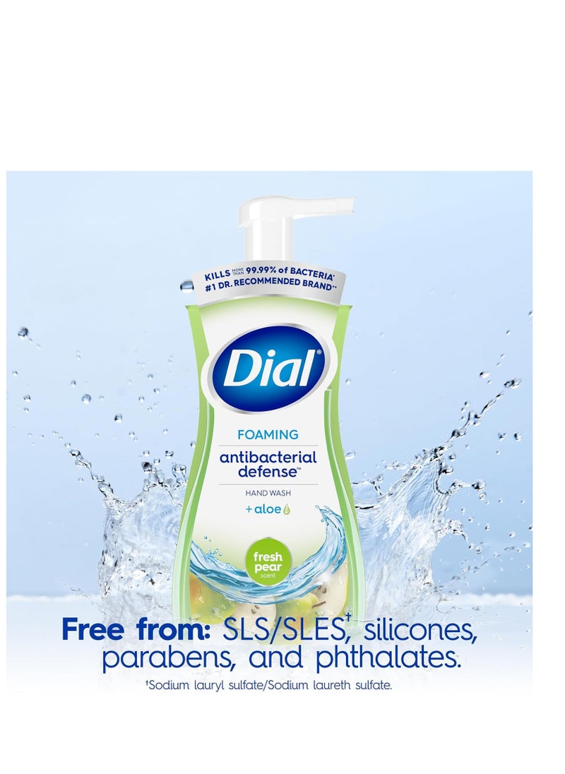 Dial Antibacterial Foaming Hand Wash, Fresh Pear, 7.5 fl oz Pack of 6)