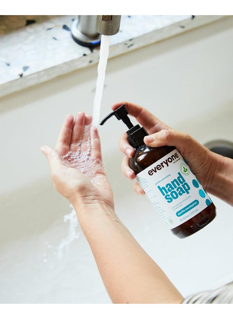 Everyone Liquid Hand Soap, 12.75 Ounce (Pack of 3), Pacific Eucalyptus, Plant-Based Cleanser with Pure Essential Oils