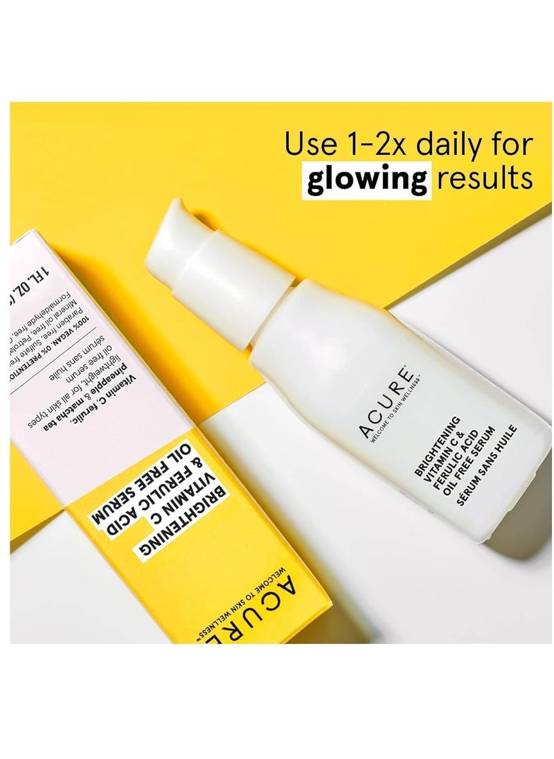 Acure Brightening Vitamin C & Ferulic Acid Oil Free Serum 30 Ml