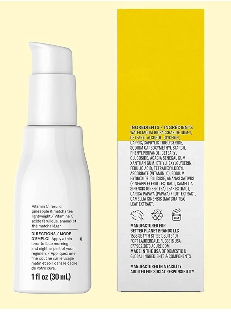 Acure Brightening Vitamin C & Ferulic Acid Oil Free Serum 30 Ml